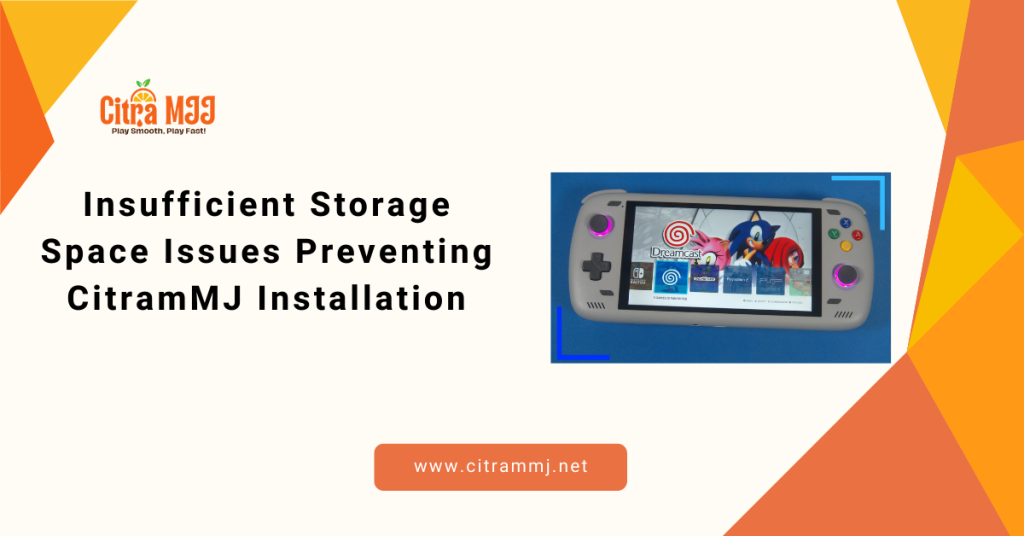 Insufficient Storage Space Issues Preventing CitramMJ Installation